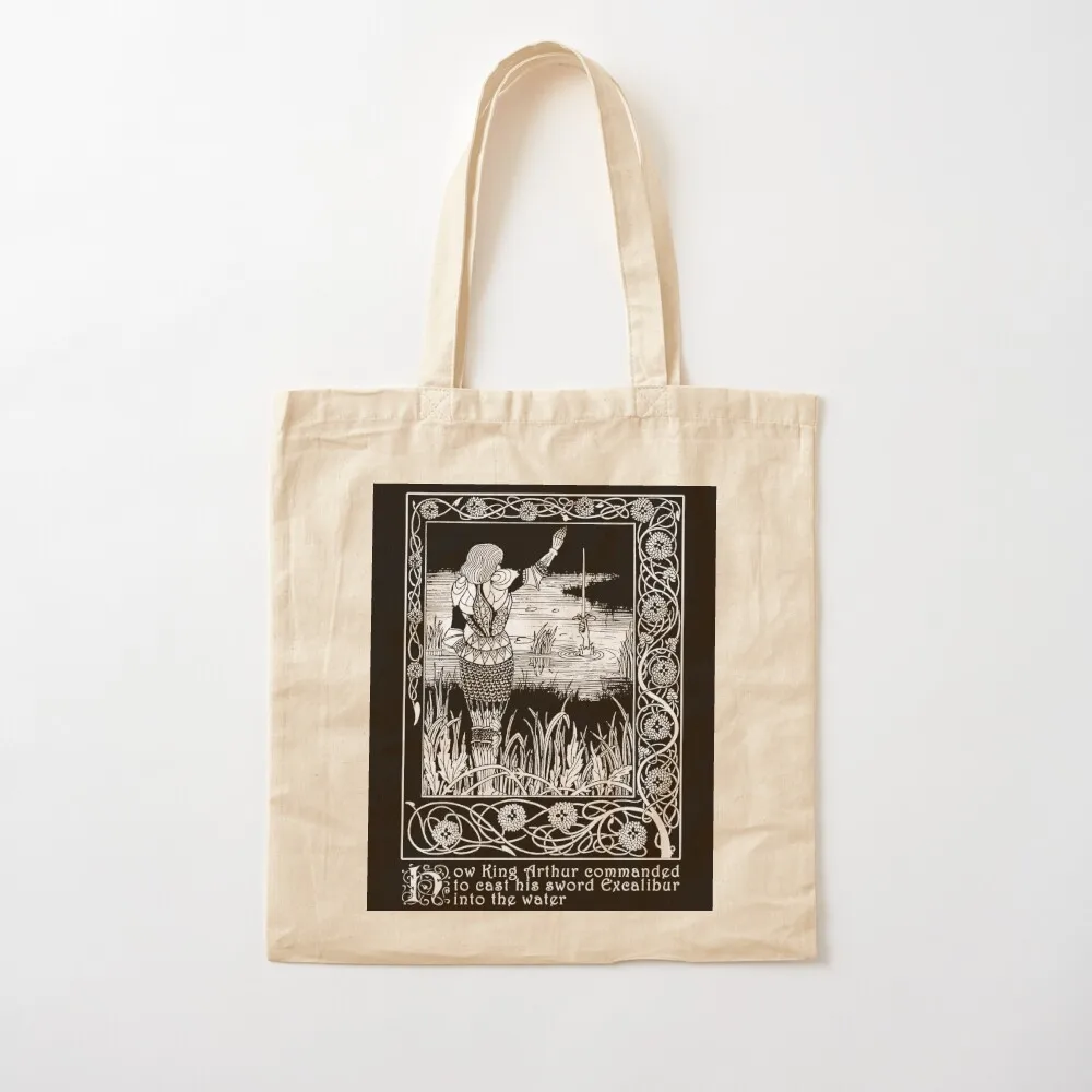 

King Arthur, Excalibur Legend Design, Arthurian Gift, Myths and Legends Tote Bag tote bag men Canvas stote bag Canvas Tote