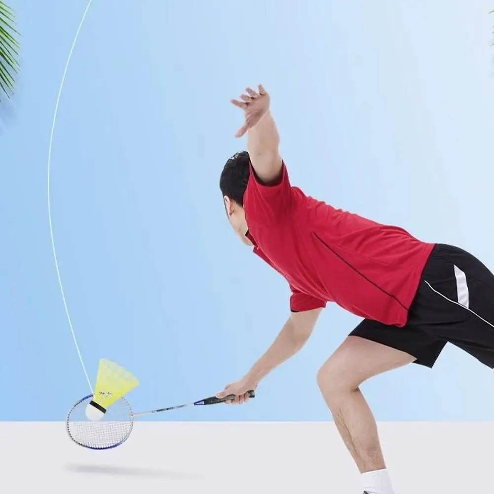 Self Study Badminton Trainer Set Automatic Rebound Badminton Practice Equipment Badminton Single-Player Rebound Trainer