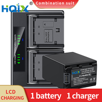 HQIX for Sony HDR-CX450 CX550 CX760E CX900E XR150E CX510E CX550E CX580E CX610E CX680 CX700E Camera NP-FV100 Dual Charger Battery