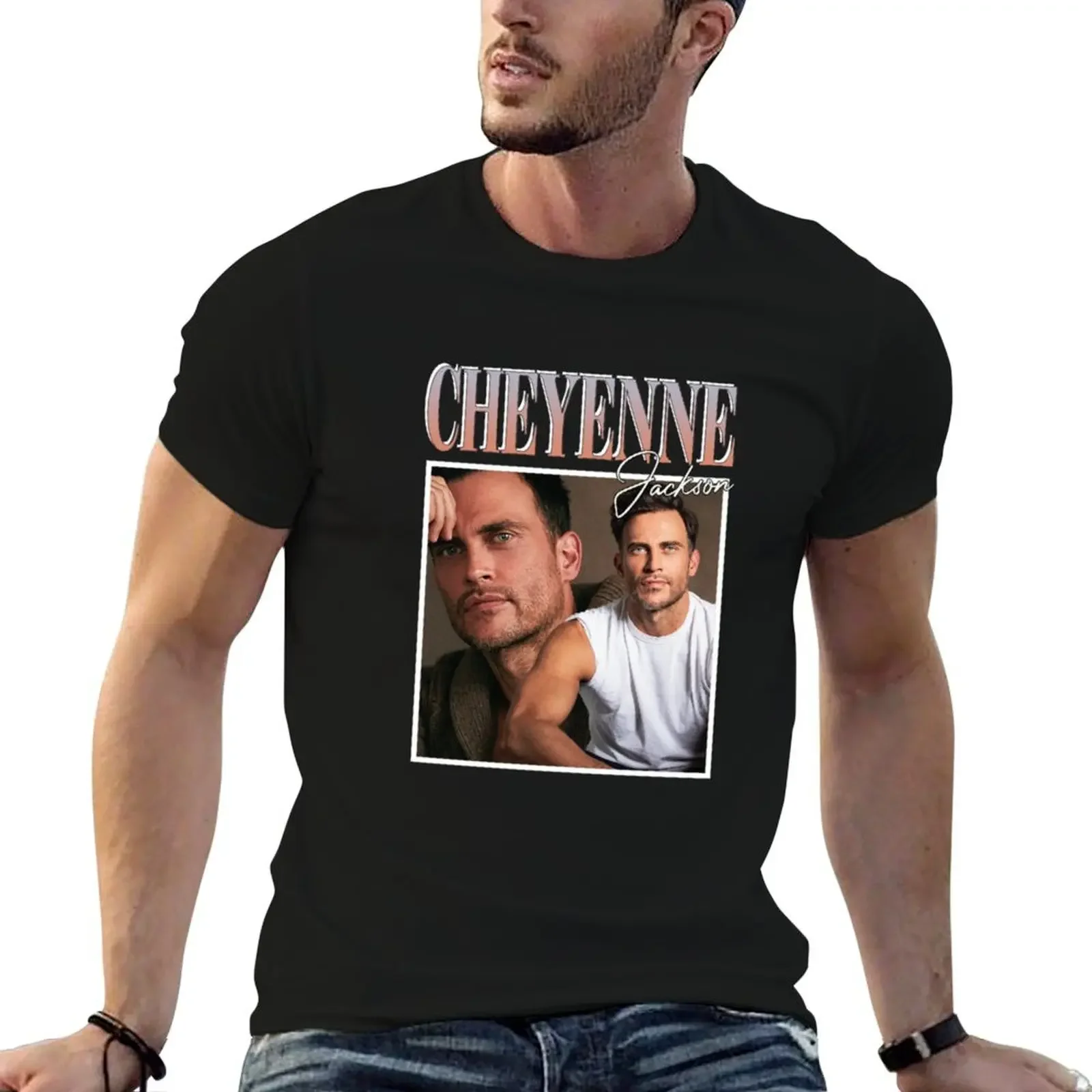 Cheyenne Jackson 90's Vintage T-Shirt heavyweights shirts graphic vintage graphic tee men t shirt