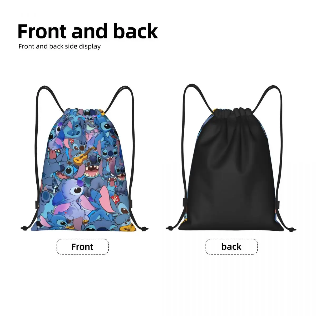 Custom Stitch Guitar Drawstring Backpack Bags Men Women Lightweight Gym Sports Sackpack Sacks for Traveling