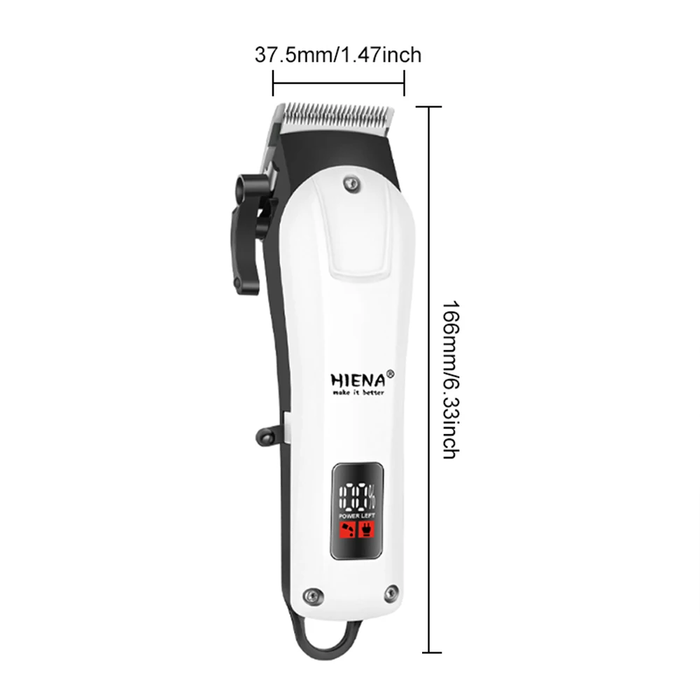 ماكينة قص الشعر من HIENA Barber Blading، ماكينة حلاقة احترافية قابلة لإعادة الشحن