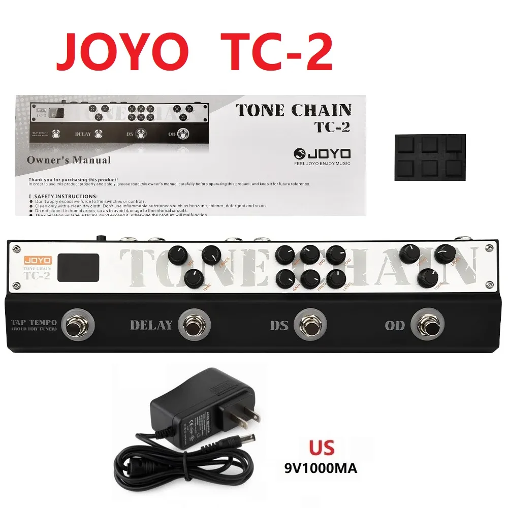 

JOYO Tone Chain TC-2 Guitar Processor Effect Pedal Distortion Overdrive Delay Tap Tempo FX Loop