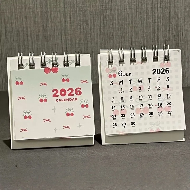 Calendario de escritorio 2026, calendario de escritorio decorativo de doble hilo, calendario de escritorio de oficina, bonito para decoración de oficina