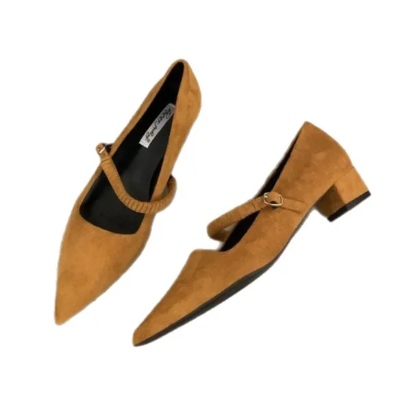 أحذية نسائية جديدة ماري جين الضحلة موضة الضحلة الانزلاق على الصنادل Slingback لينة أحذية غير رسمية فستان Mujer 2026
