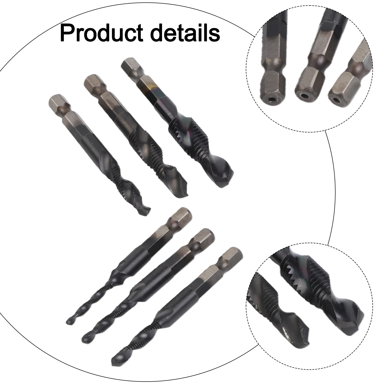 Wood Drilling Tools Composite Tap Set Woodworking Projects 6 Piece Set Chamfering Features Hobbyist Tools For Woodworking