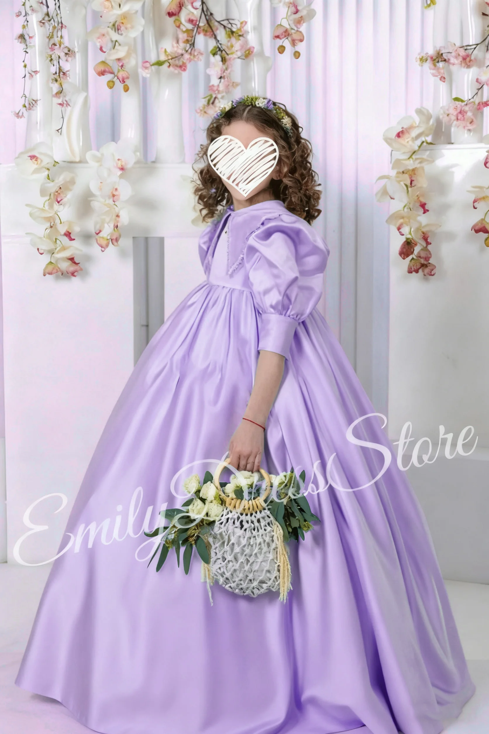 فستان فتاة الزهور بلون الشمبانيا مخصص لحفلات الزفاف بياقة الدمية منتفخ بخصر عالٍ للأطفال وحفلات أعياد الميلاد الأولى #5