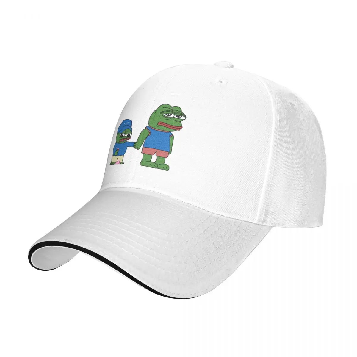 PepeTheFrog and Pepe The Helper Brother Apu Apustaja with ice cream holding hands HD HIGH QUALITY Cap Baseball Cap