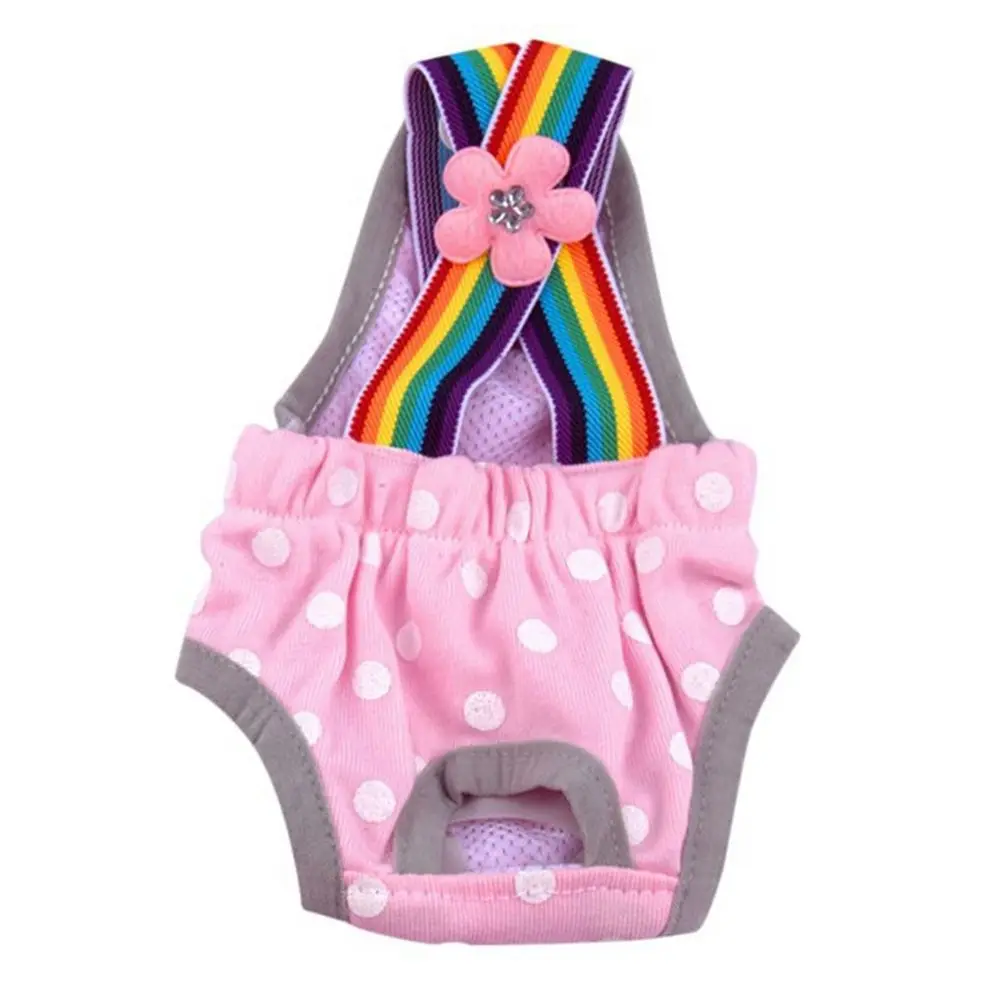 Cute Dots Print Underwear Menstruation Briefs Pet Physical Pant Diaper Sanitary Physiological Pants Pet Panties Dog Shorts