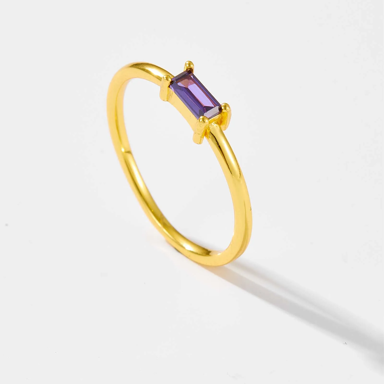 ANDYWEN 925 Sterling Silver 1.5mm Rainbow Ring Slim Round Women Luksusowa kolorowa biżuteria z cyrkoniami CZ w 2020 roku Fashion Statement — zdjęcie 4