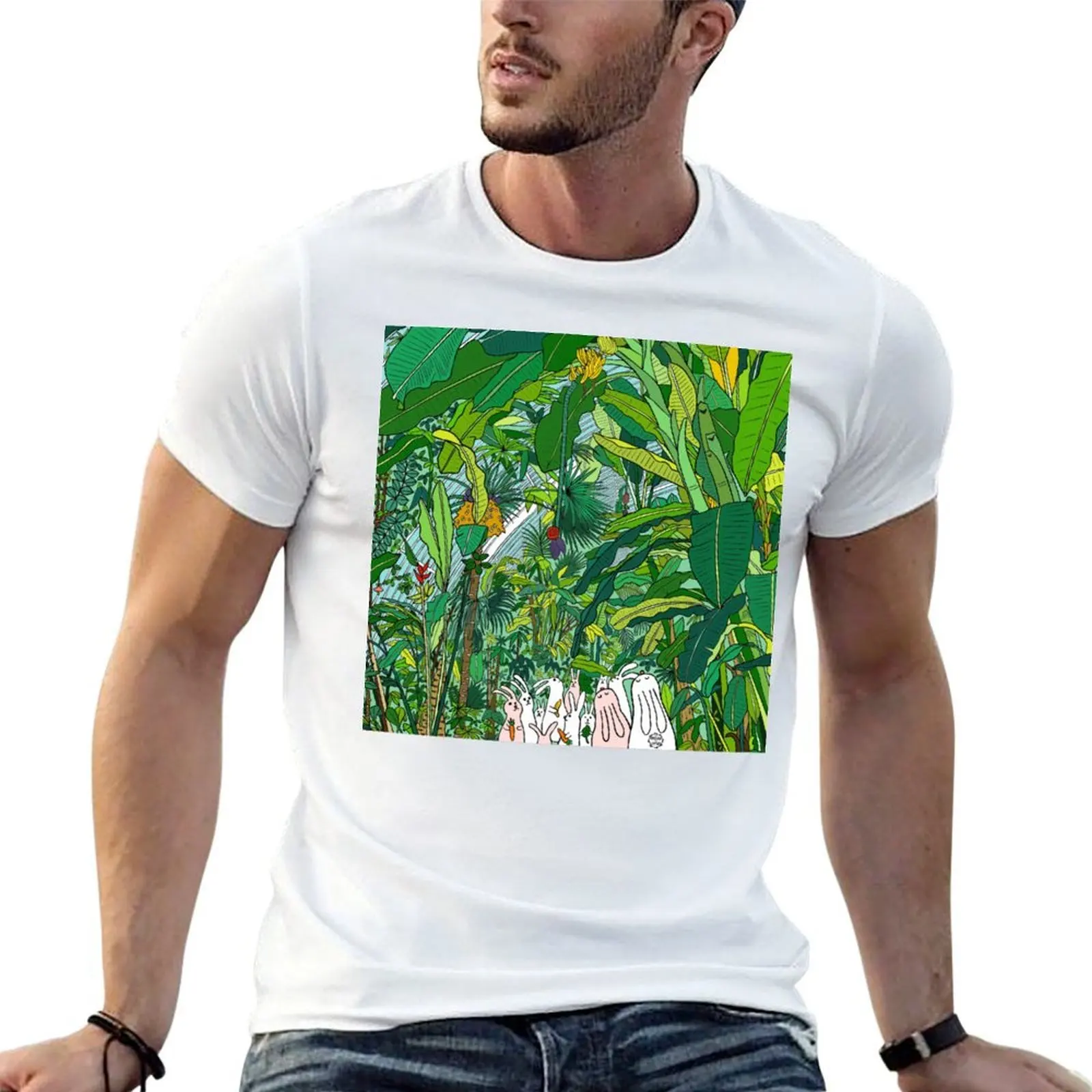 Tropical Bunnies T-Shirt t shirt personalised men t shirt cotton 100% t shirts designer T-shirt