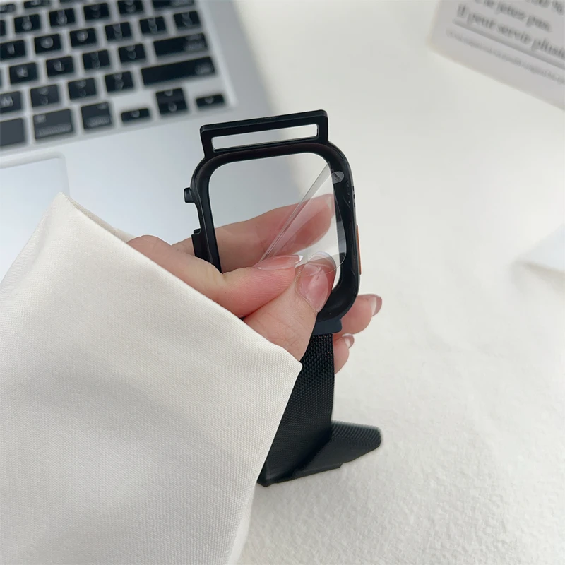 Metal Milano case + strap for Apple Watch Band 9 8 7 6 SE 5 4 49MM 41mm 40mm 44mm Strap Accessories Iwatch Series ultra 2 9 45mm