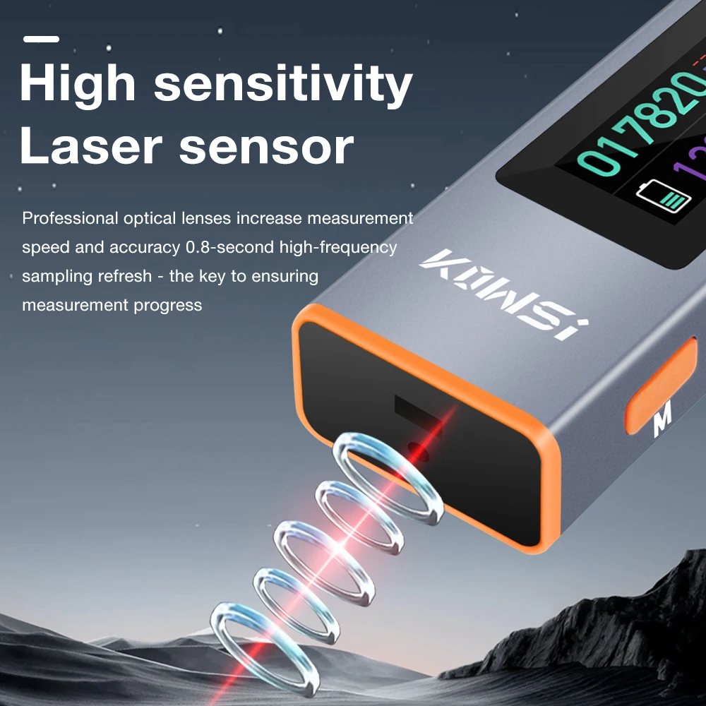 Digital RPM Meter 300-200000 RPM Laser Tachometer Non-Contact Speed Tester for Motor Engine Fan Spindle with TFT Display