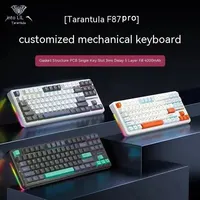 Teclado mecánico AULA F87 Pro 2,4g/Usb/Bluetooth modo Tri inalámbrico 87 teclas Rgb junta Pbt silenciador de 5 capas tecla completa sin impacto