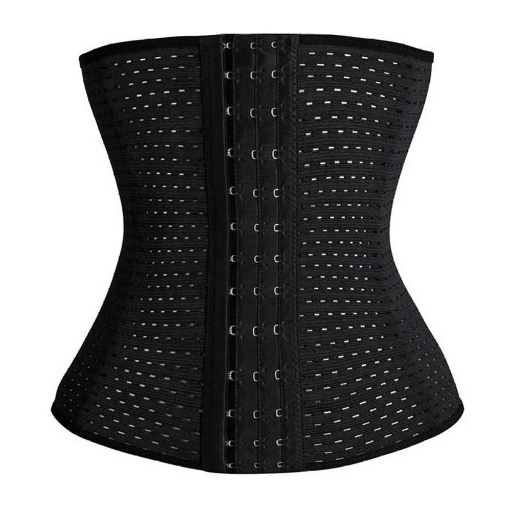 

Women Waist Cincher Body Shaper Belt Hollow Design Breathable Elastic Corset Shapewear Belly B