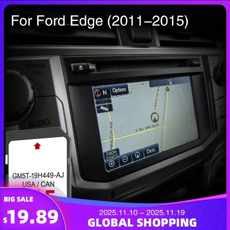

for Ford Edge from 2011 to 2015 Car NAVI Accessories Cover North Amercia Map Navigation SD Card 32GB