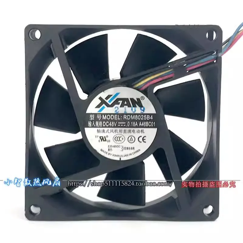 

Original RDM8025B4 48V 0.18A 8CM 80 * 80 * 25MM 4-wire chassis server Cooling fan