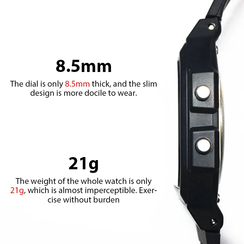 Fashion Simple Sport Electronic Watch LED Digital Multi-function Watches Waterproof PU Strap Alarm Clock Gift For Women/Men