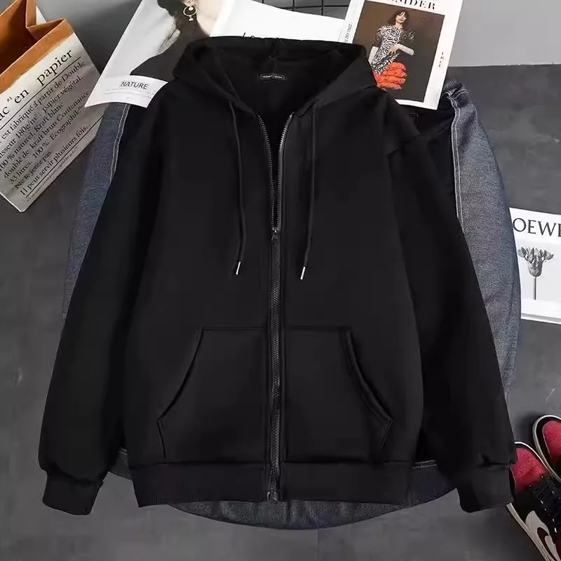 سترة صوفية مفتوحة بقلنسوة غير رسمية كبيرة الحجم بتصميم كلاسيكي أمريكي جديد لعام 2025 سترة رجالية للخريف والشتاء طويلة Sve Jaet