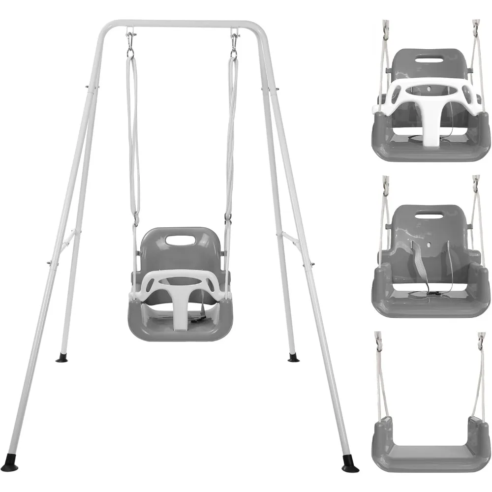 Toddler Swing, 3-in-1 Swing Sets for Backyard, Baby Swing Outdoor/Indoor, Toddler Swing Set Suitable for Aged 6 Months to 10 Yea