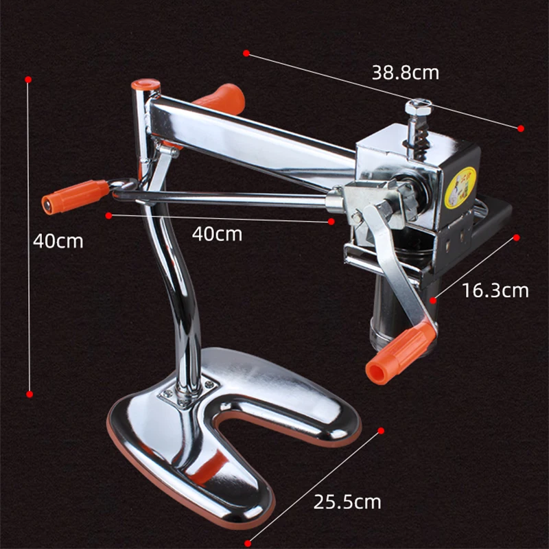 Máquina manual de prensagem de macarrão de aço inoxidável, portátil, de dois eixos, 10 tipos de macarrão