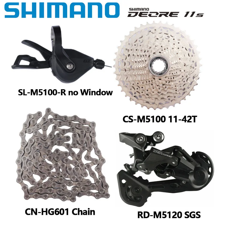 SHIMANO DEORE M5100 M5120 11-Gang-Gruppe MTB Mountainbike Shifter Hinten Dearilleur 42T 51T Kassette Kette Fahrrad 11v Teil – Detail 4