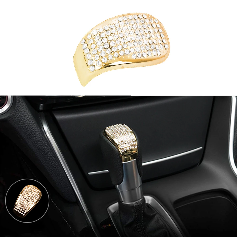 Car Gear Shift Knob Trim Cover Trim Bling Crystal Cover for Honda Accord 2018 2019 2020 2021 Car Styling Modified Accessories