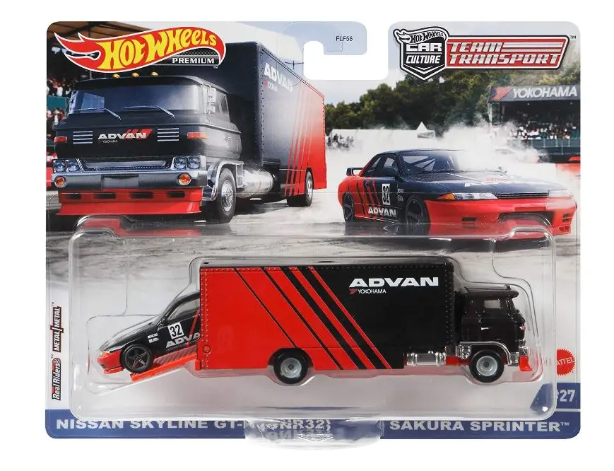 Originali Hot Wheels Car Culture Premium pressofuso 1/64 modelli Team Transport Advan Metal Vehicle Collector Toys for Boys Truck Bus