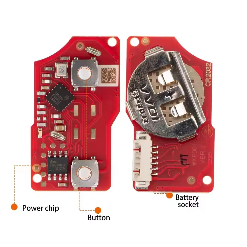 5 peças xhorse xkb501en xkb508en xk série 2 botões vvdi fio remoto chave do carro fob para vvdi2/vvdi mini/ferramenta chave max