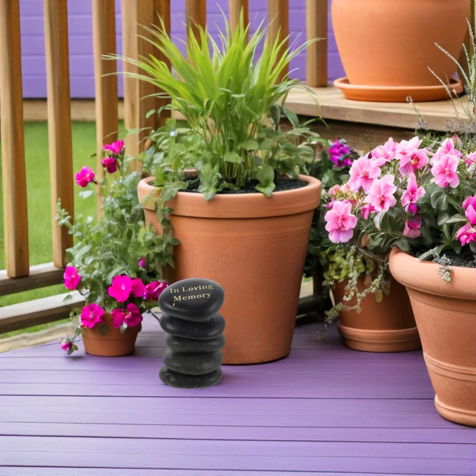 

5Pcs Memorial Stones for Loved Ones Engraved River Rocks Funeral Keepsake Ideas Bereavement Decor Garden Cemetery Tribute