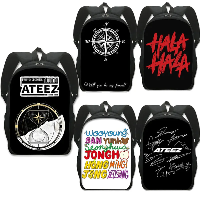 

Korean Kpop ATEEZ Printing Backpack Teenager Boys Girls Fellowship Break The Wall School Bags Daypack Children Bookbag Gift