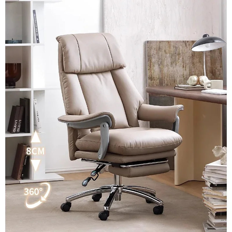 Luxurious Lazy Sofa Office Chair Leather Commerce Massage Computer Boss Office Chair Home Vanity Cadeira Office Furniture learning home computer bedside desk small table movable folding table lazy writing side table