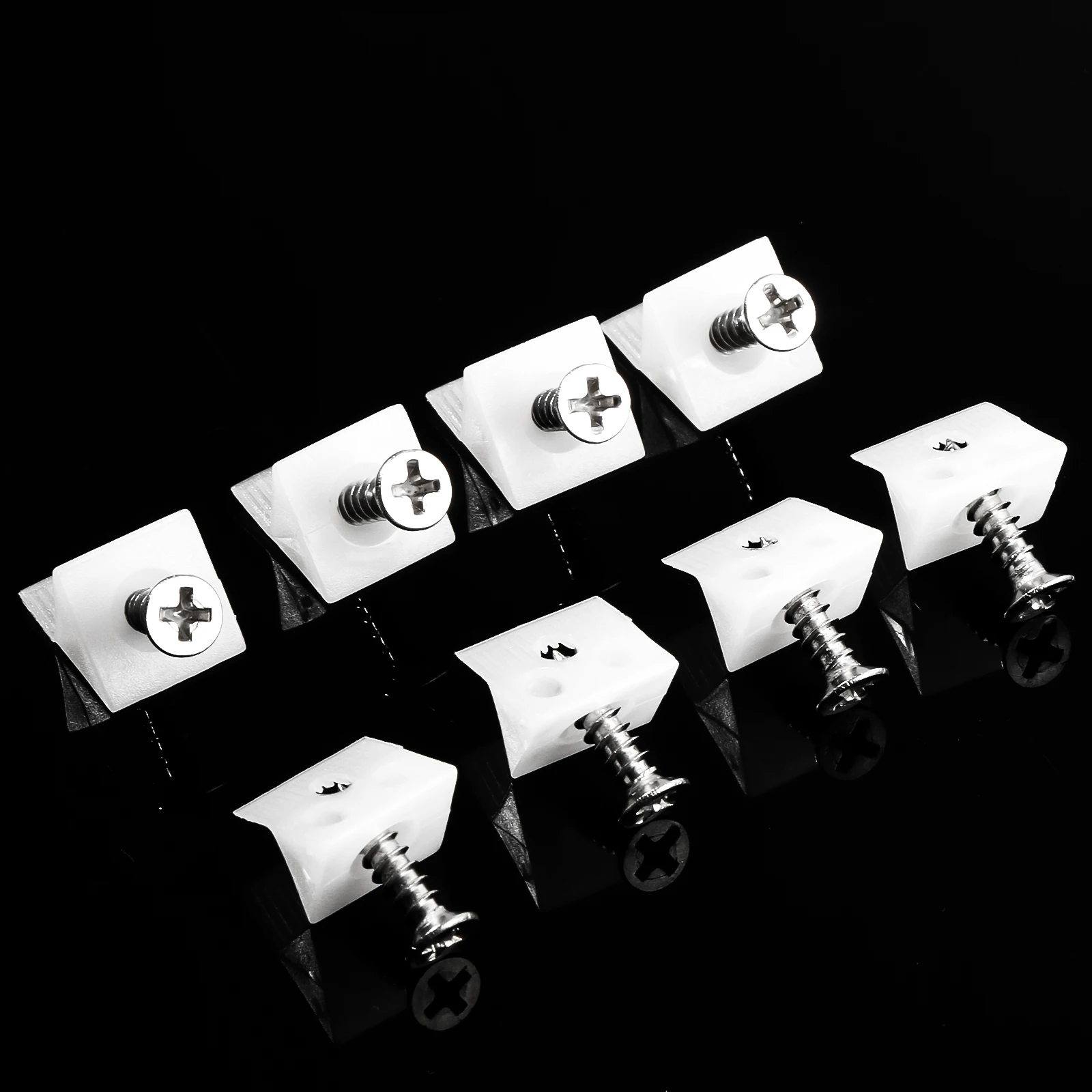 60set 수리 고정 서랍 상자 바닥 처짐 지원, 플라스틱 수선 웨지 나사 가구 수선 웨지 코너 브래킷