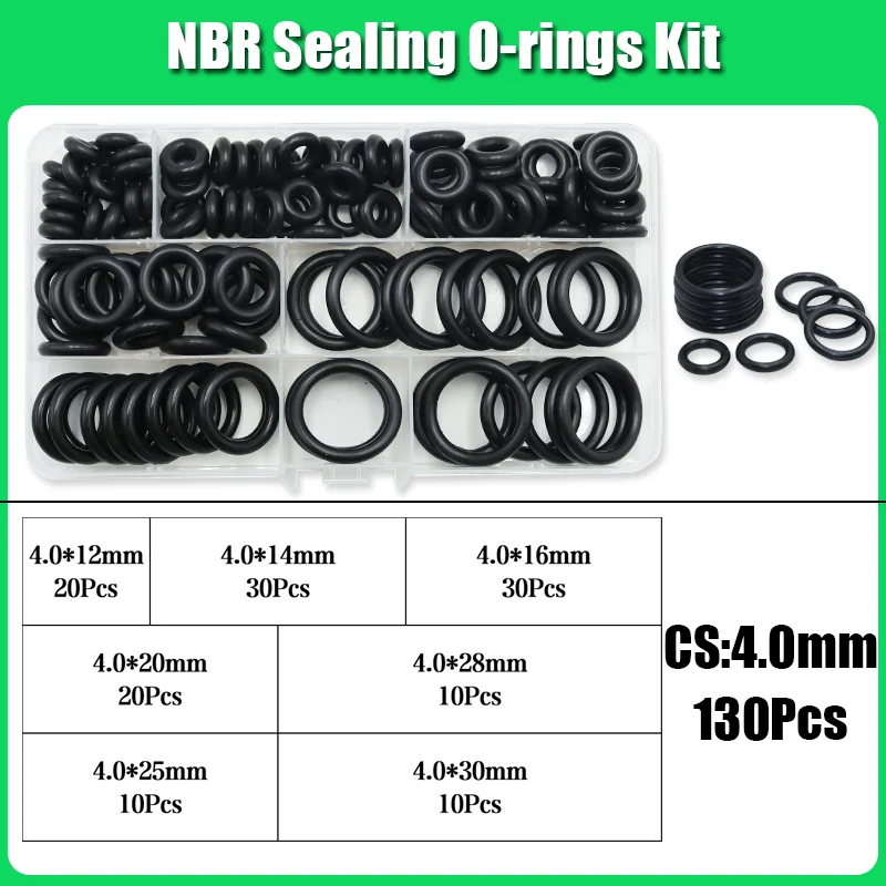 3230x O-Ring Nitrilkautschuk NBR ORing Ölbeständige, verschleißfeste, wasserdichte Dichtungsscheibe Kfz-Wasserhahn-Sanitärdichtung – Detail 10