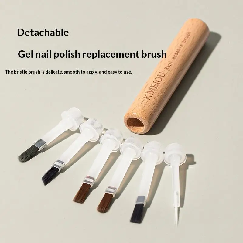 20Pcs/Box Professional Nail Art Brush Set With Detachable Wooden Grip-Multi-Functional Nail Polish Brushes,Nail Art Tools