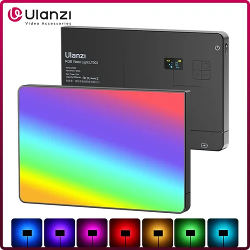 Ulanzi LT003 RGB luz de vídeo Panel de luz a todo Color 8000mAh regulable 2500-9000K CRI 95 + lámpara de estudio fotográfico 266 cuentas Liveestream