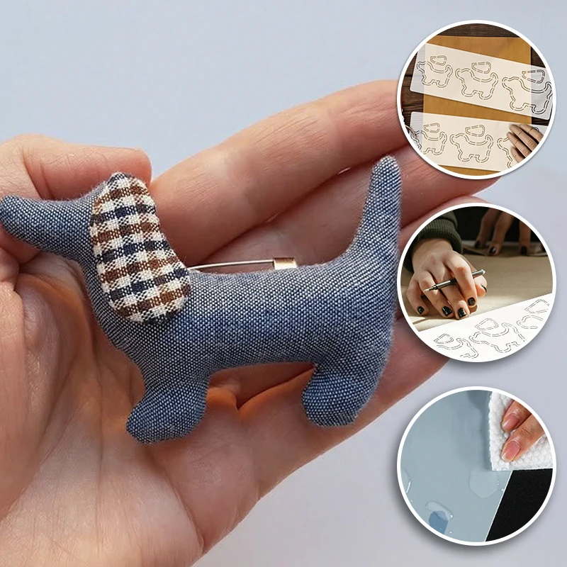 YOMDID 1 Stück schöne Mini-Hundequiltvorlage für präzises Nähen und Schneiden, DIY-Stoffprojekte und Nähzubehör, Zubehör