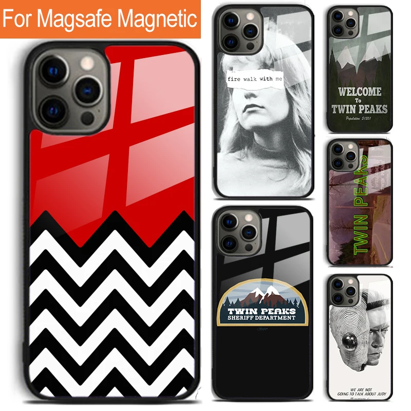 Best New Design Welcome to Twin Peaks Phone Case For iPhone 16 15 14 13 12 Pro Max Plus Magsafe Magnetic Wireless Charging Cover