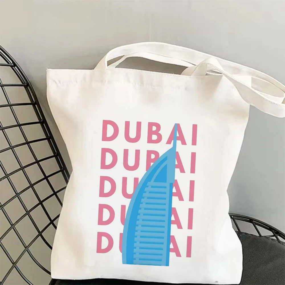 1pc Iconic World Landmarks Travel Themed Print Canvas Tote Bag Spacious Bag for Shopping Work School or Travel Eco Friendly