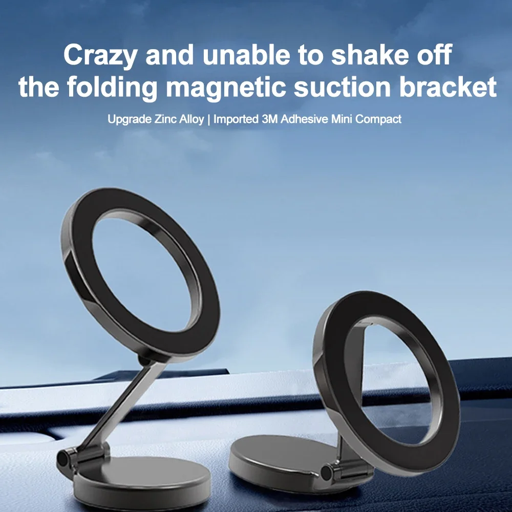 

MagSafe Car Phone Holder Strong Magnetic Suction 360° Rotation Dashboard/Vent Mount for IPhone 12-17 Huawei Xiaomi