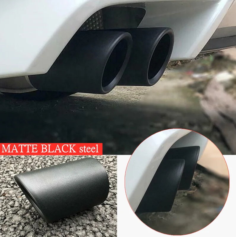 Decorate Fit For Toyota Camry SE/XSE 2018-2019 2020 2021 2022 BLACK Rear Exhaust Muffler Tip End Pipe 2PCS Car Accessories