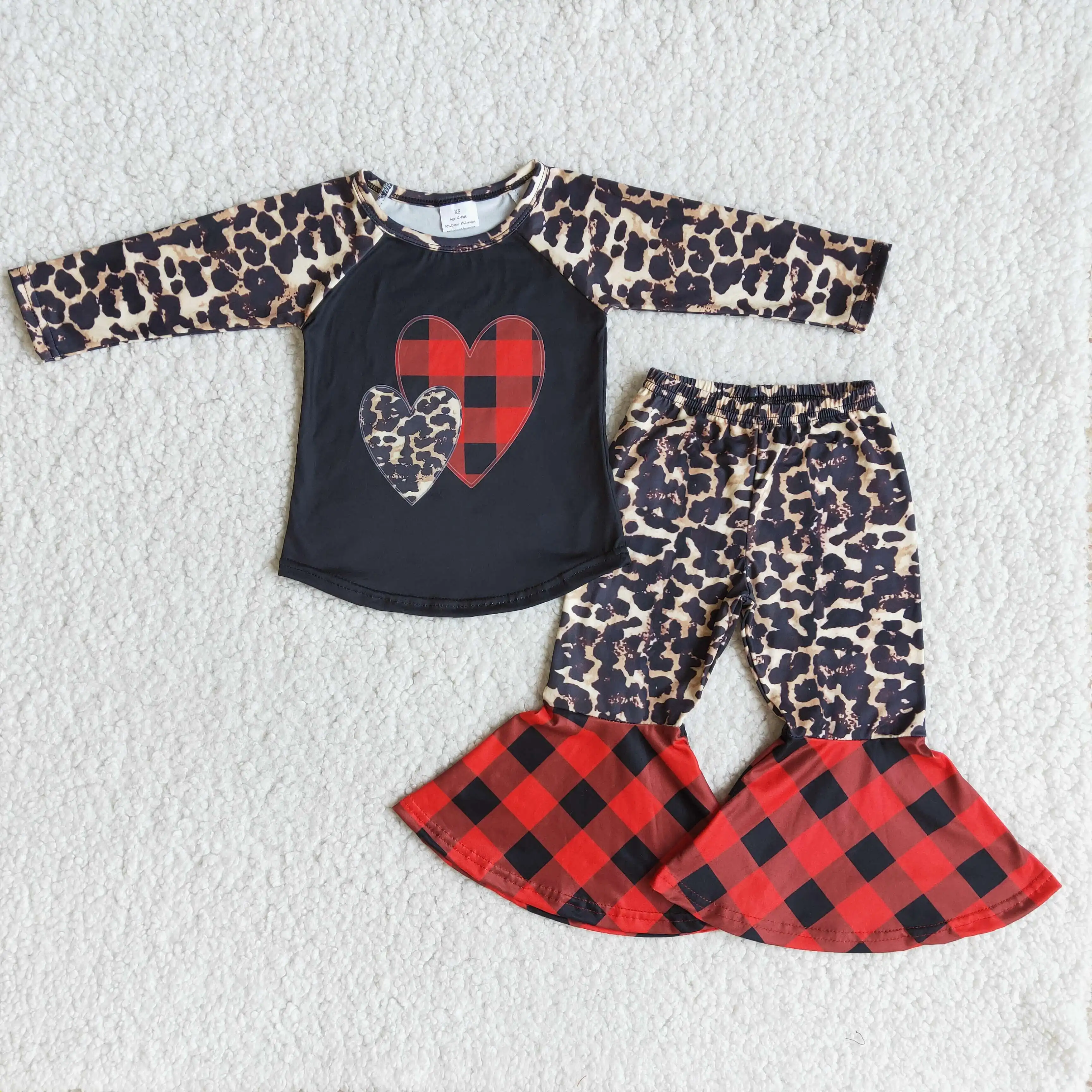 Kids Valentine\'s Day Clothes Long Sleeve Top With Pants Set And Dress Baby Girls Boutique Outfits