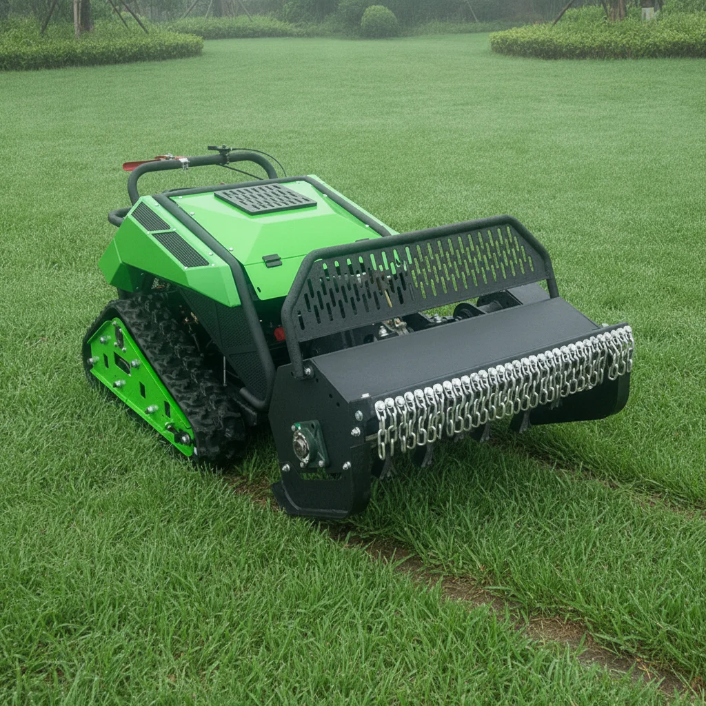 

Wireless RC Tracked Lawn Mower Crawler Grass Cutting Machine Heavy Duty All Terrain Mower for Farm Garden