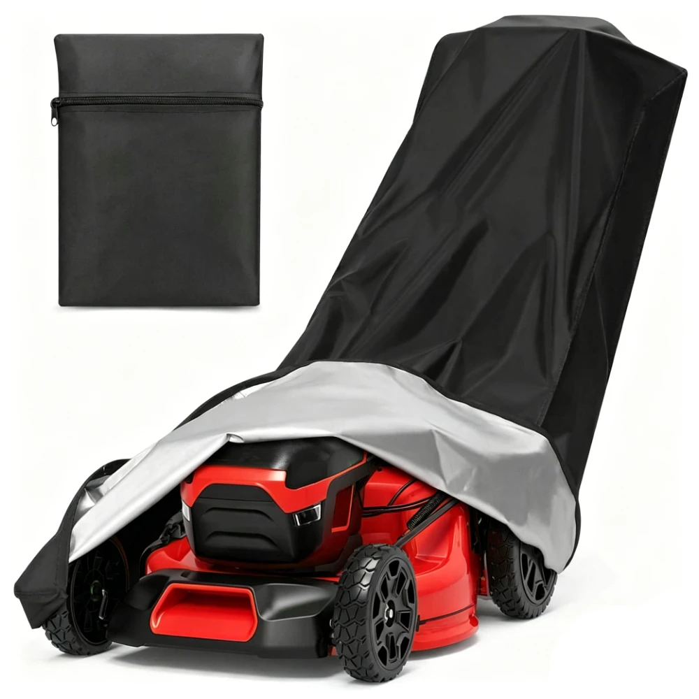 Lawn Mower Cover with PA Coating Storage Bag Heavy Duty 210D Oxford Push Mower Cover Waterproof Lawnmower Covers for Outdoor