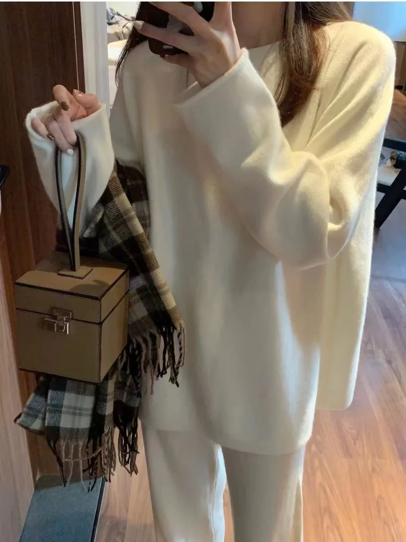 European goods one-neck white 100% pure wool sweater women's autumn and winter soft knitted cashmere high-end sweater