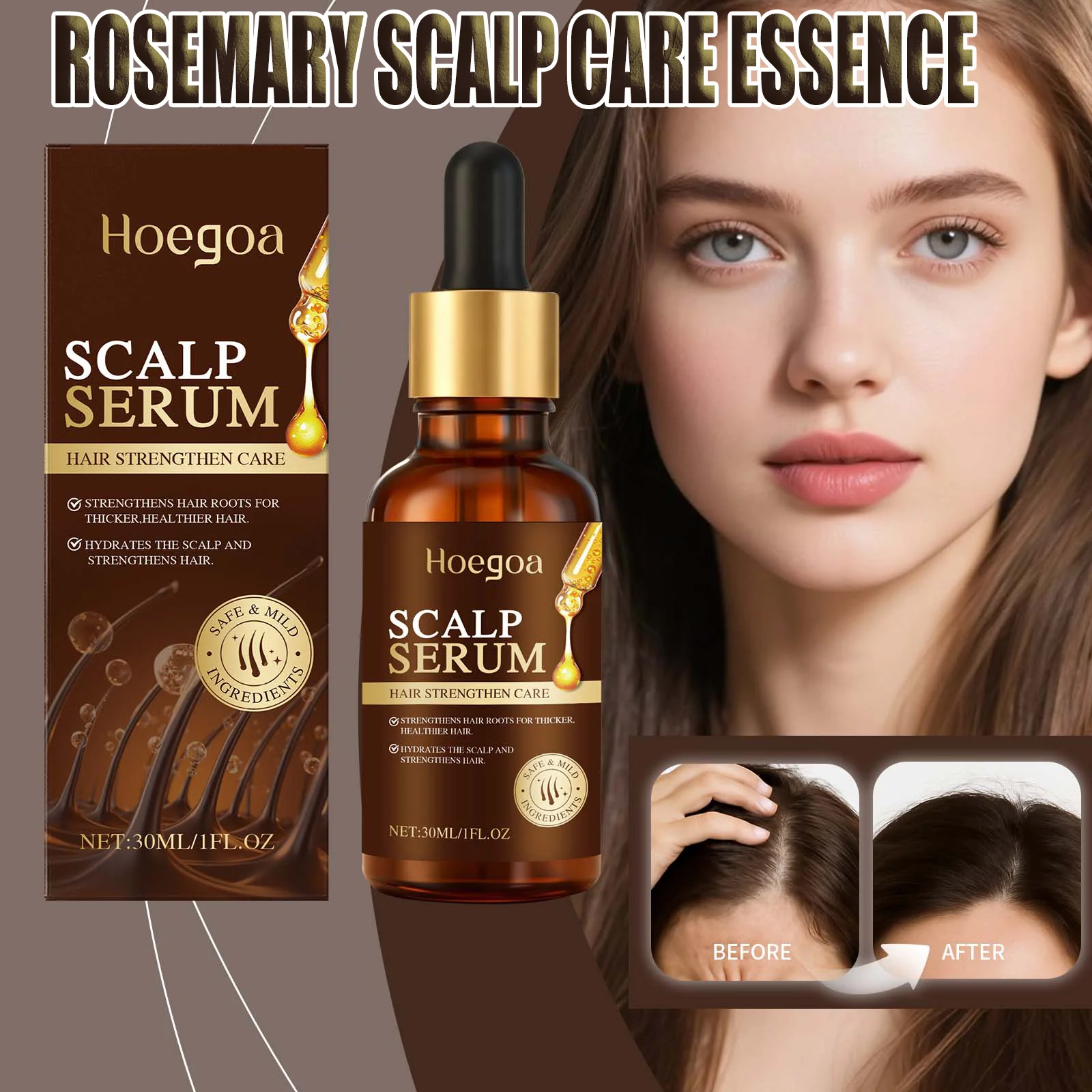 

Scalp Care Essence Rosemary Castor Oil Nourishing Hair Growth Strengthening Dry Scalp Thinning Hair Moisturizing Healthy Hair