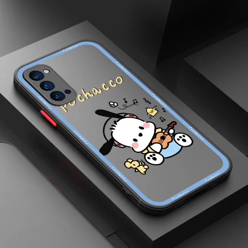 Cute Pochacco Translucent Phone Case For OPPO A57 A58 A74 A78 A94 4G A55 A98 5G A15 A16 A17 A31 A36 A38 A52 A59 A53 A93 2020