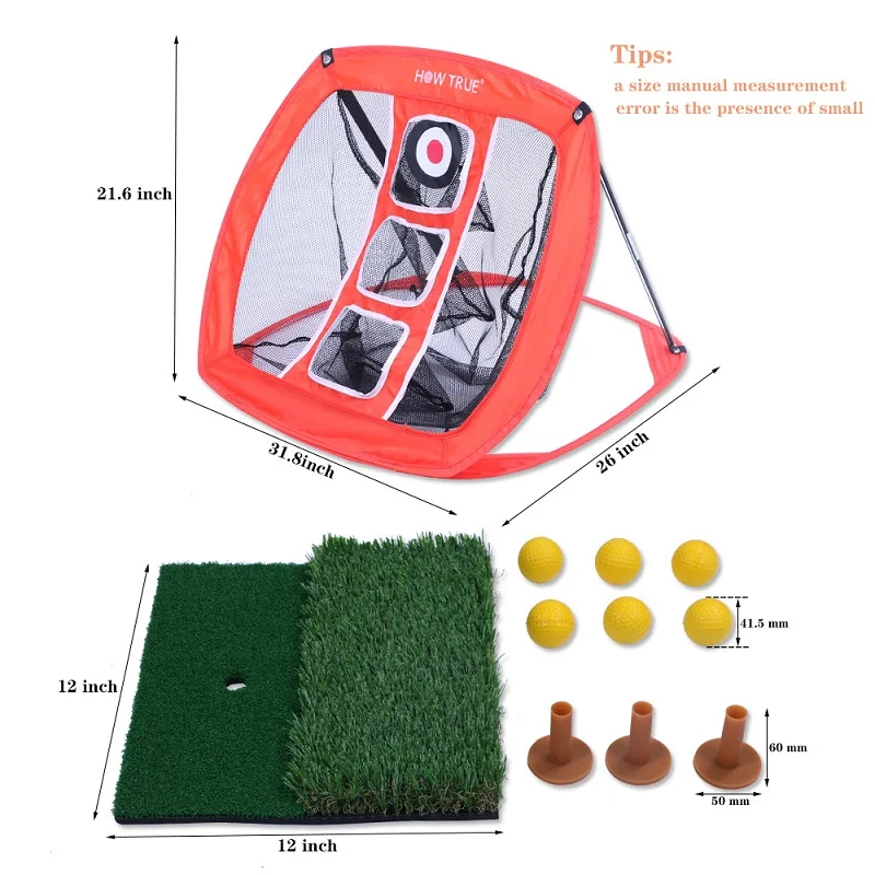 Red de astillado de Golf emergente para interiores/exteriores, Red de golpeo de Golf con esterilla para patio trasero interior, juego de columpio de