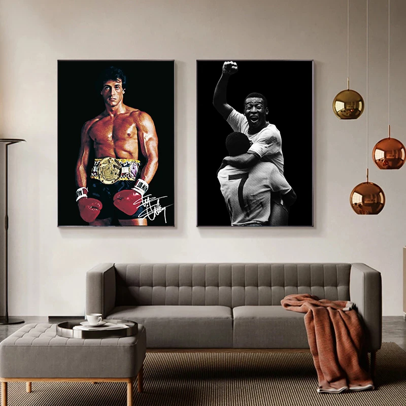 Modern Moose Boxing Mike Tyson Poster and Print Art Canvas Paintings Wall Art Picture for Living Room Home Decoration Cuadros