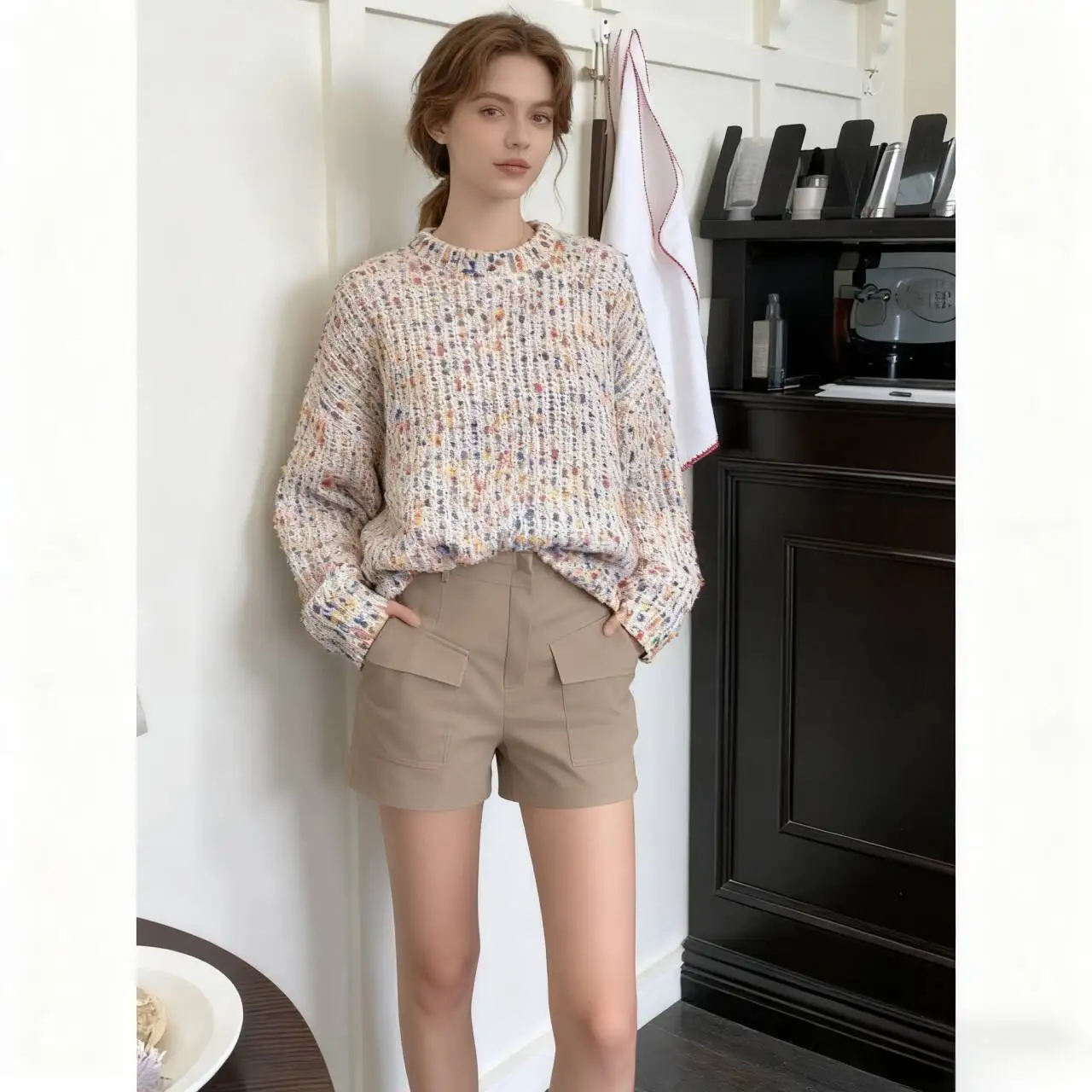 

Sweaters Jumpers Pullovers Womens Crop Top Woman Jerseys Verde Curvy Breathable Mesh Leopard Outdoors Tops Streetwears